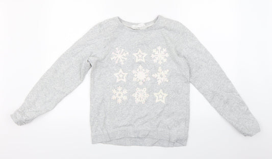 H&M Girls Grey   Pullover Sweatshirt Size 15 Years