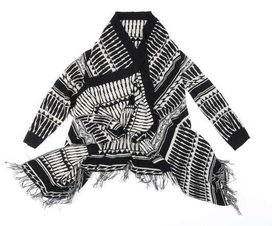 Cameo Rose Womens Beige Geometric Knit Cardigan Jumper Size S