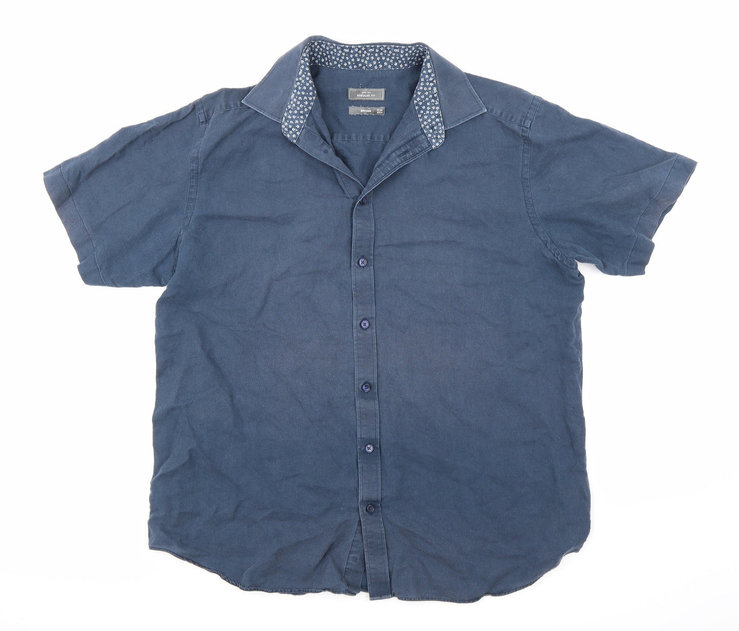 John Lewis Mens Blue    Button-Up Size 42