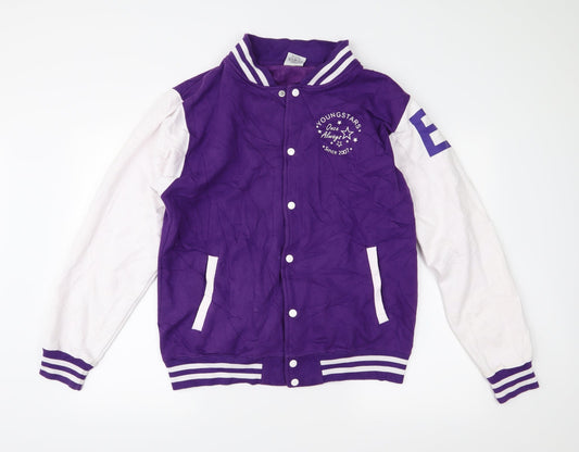 Awdis Boys Purple  Jersey Jacket  Size L