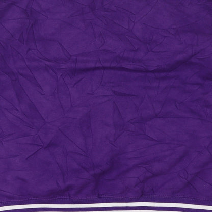 Brand and care label for Awdis boys’ purple jersey jacket, size L
