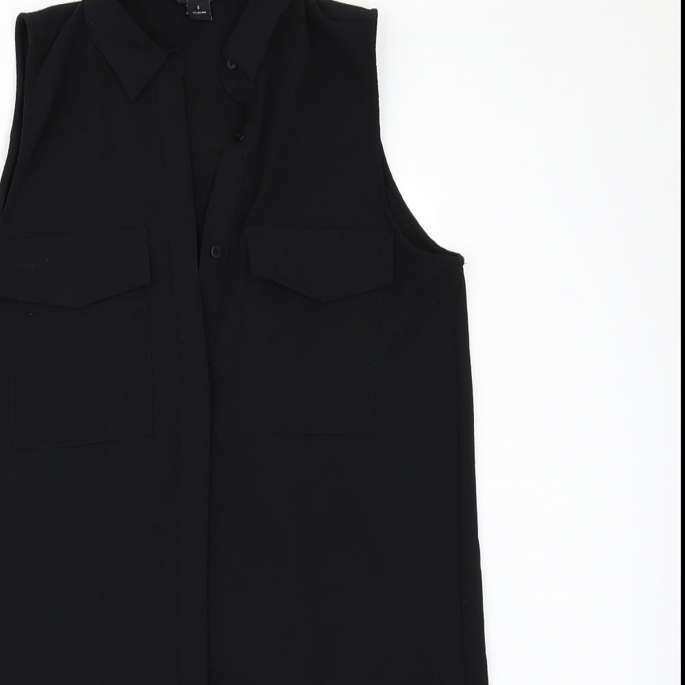 MONK Womens Black   Tunic Blouse Size S