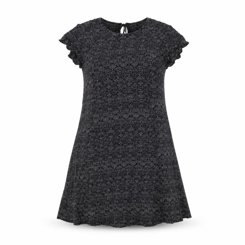 H&M Womens Black Geometric  A-Line  Size 8