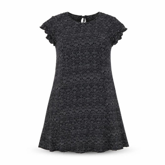H&M Womens Black Geometric  A-Line  Size 8