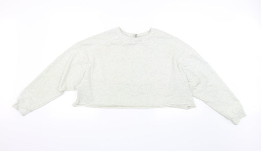 ASOS Womens Grey   Pullover Sweatshirt Size 10  - Crop Jumper