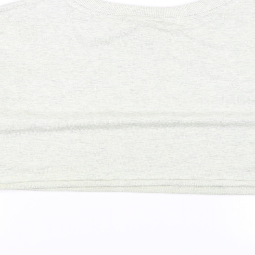 ASOS Womens Grey   Pullover Sweatshirt Size 10  - Crop Jumper