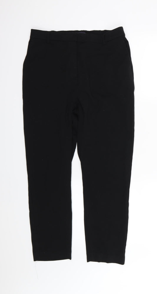 Marks and Spencer Womens Black  Rayon Trousers  Size 14 L25 in
