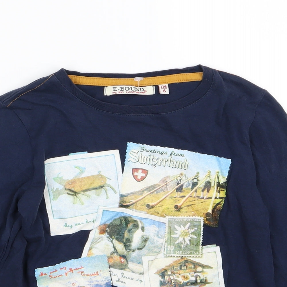 E-bound Boys Blue  Jersey Basic T-Shirt Size 6 Years  - Switzerland