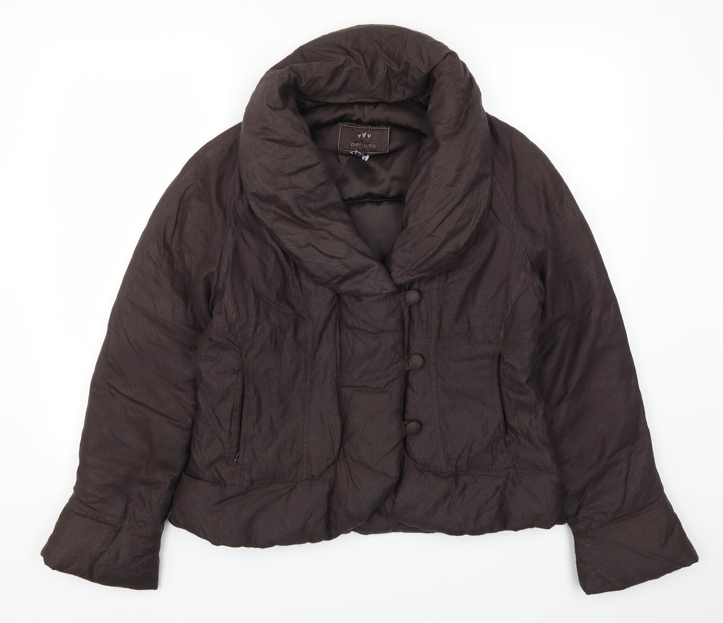 Per Una Womens Brown   Overcoat Coat Size M