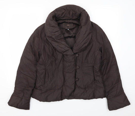 Per Una Womens Brown   Overcoat Coat Size M