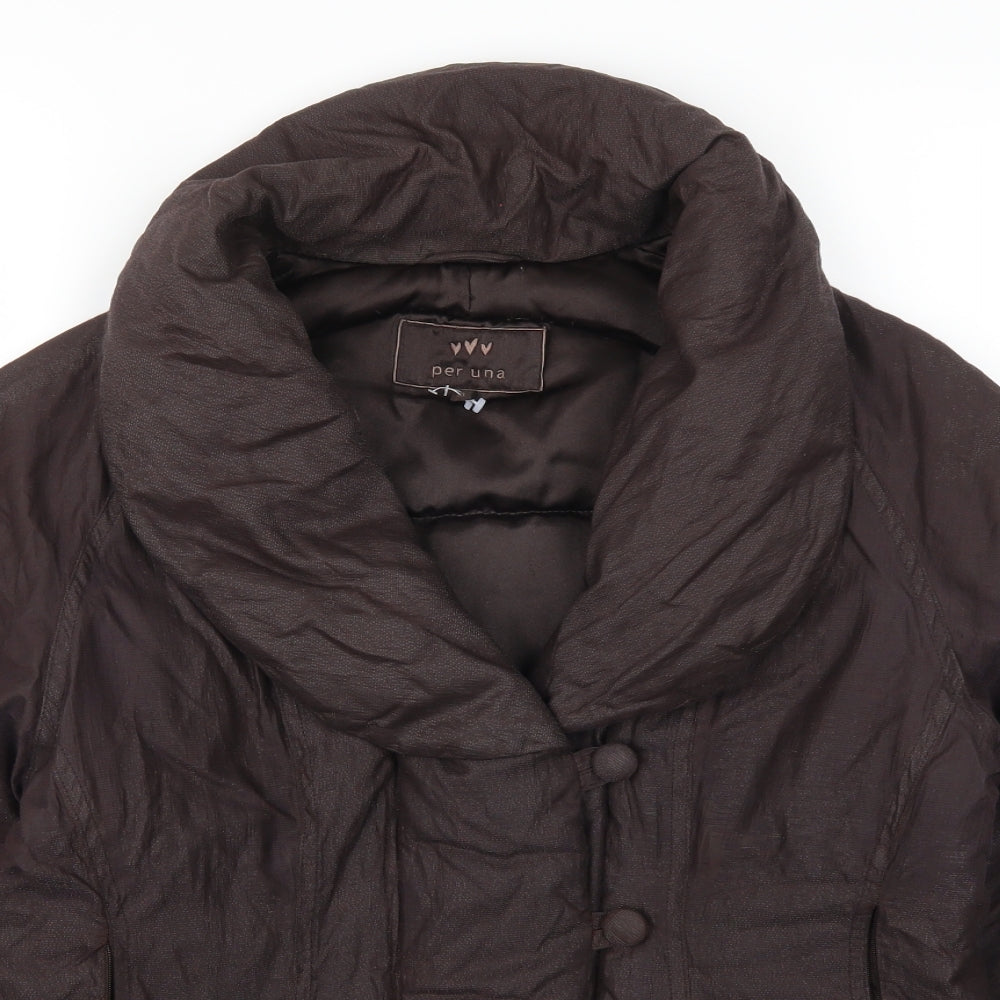 Per Una Womens Brown   Overcoat Coat Size M