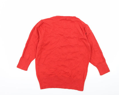 Back view of RJR.John Rocha women’s red jersey basic t-shirt, size UK 12