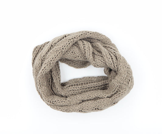 Preworn Womens Brown  Knit  Scarf   - Cable knit