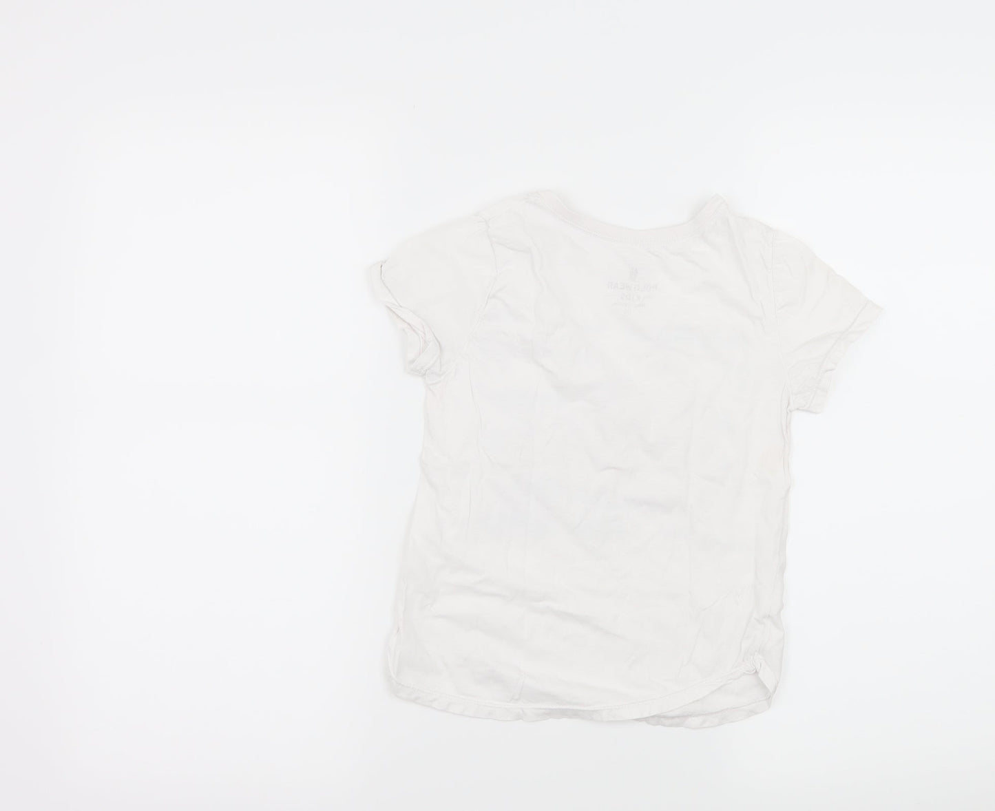 Polo Wear Girls White  Jersey Basic T-Shirt Size 8 Years  - Polo Wear Tees