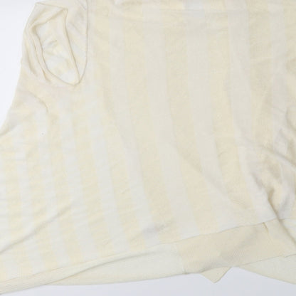 Brand and care label for Principles women’s gold striped cardigan jumper, size UK 16