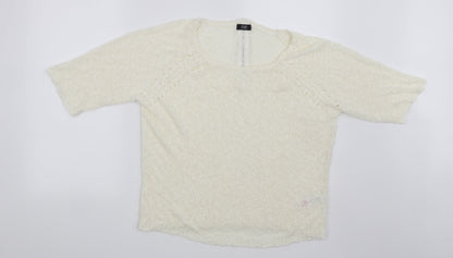 Additional front view of F&F women’s beige jumper, size UK 14