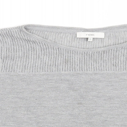 Close-up detail of Next women’s grey jumper, size UK 14