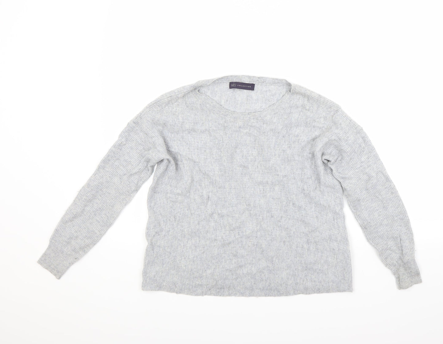 Marks and Spencer Womens Grey   Pullover Jumper Size 8