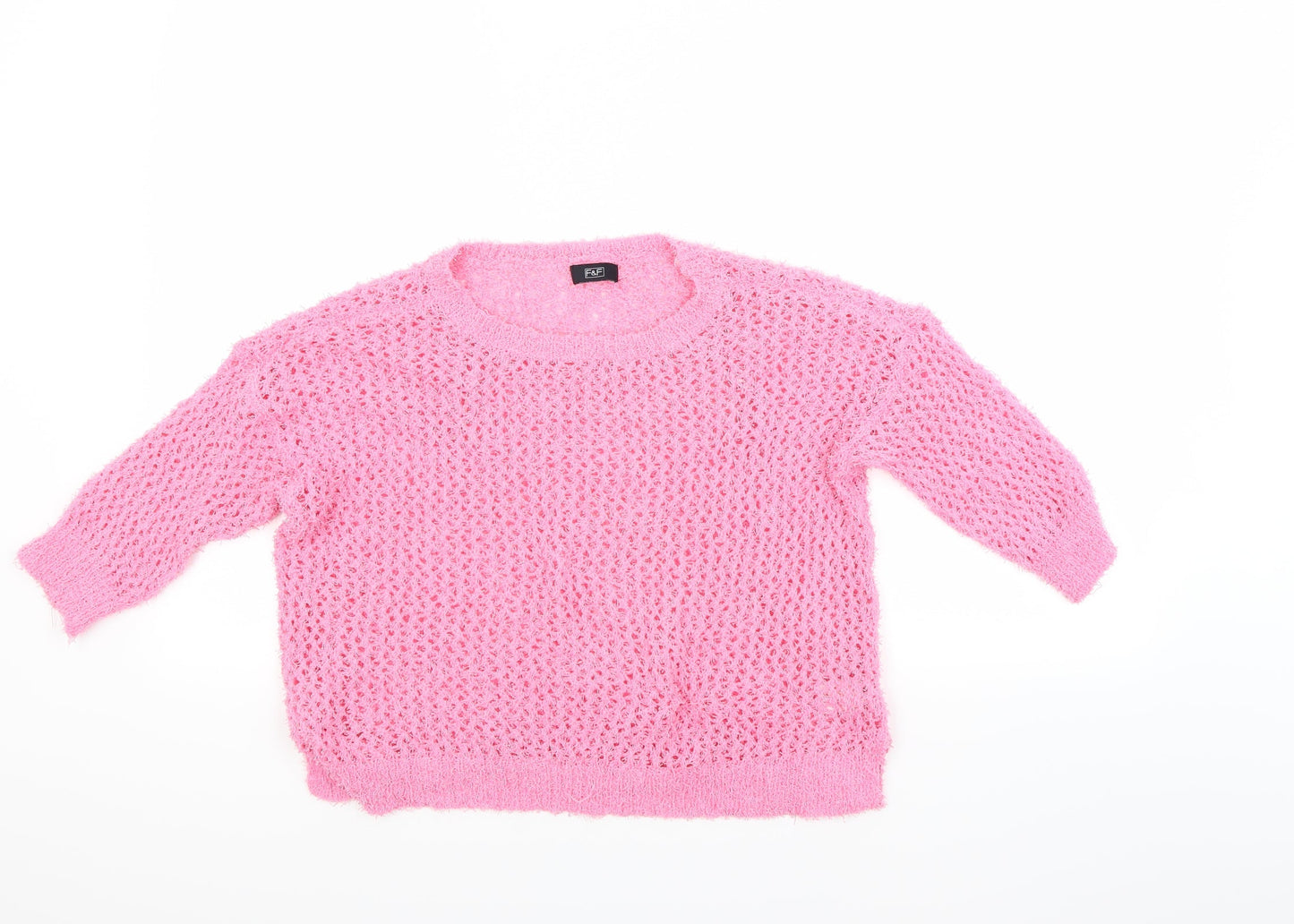 F&F Womens Pink   Pullover Jumper Size 14