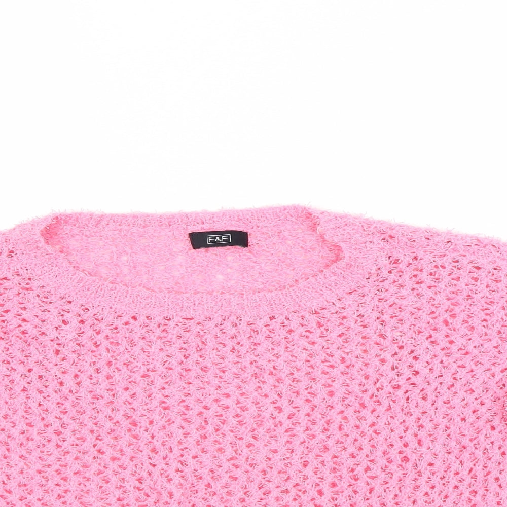F&F Womens Pink   Pullover Jumper Size 14