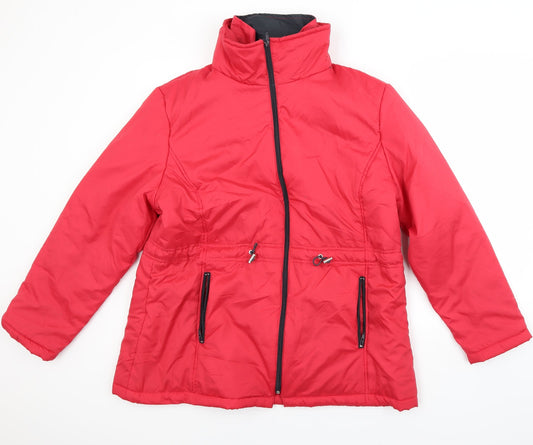 Anne De Lancay Womens Red   Jacket Coat Size L