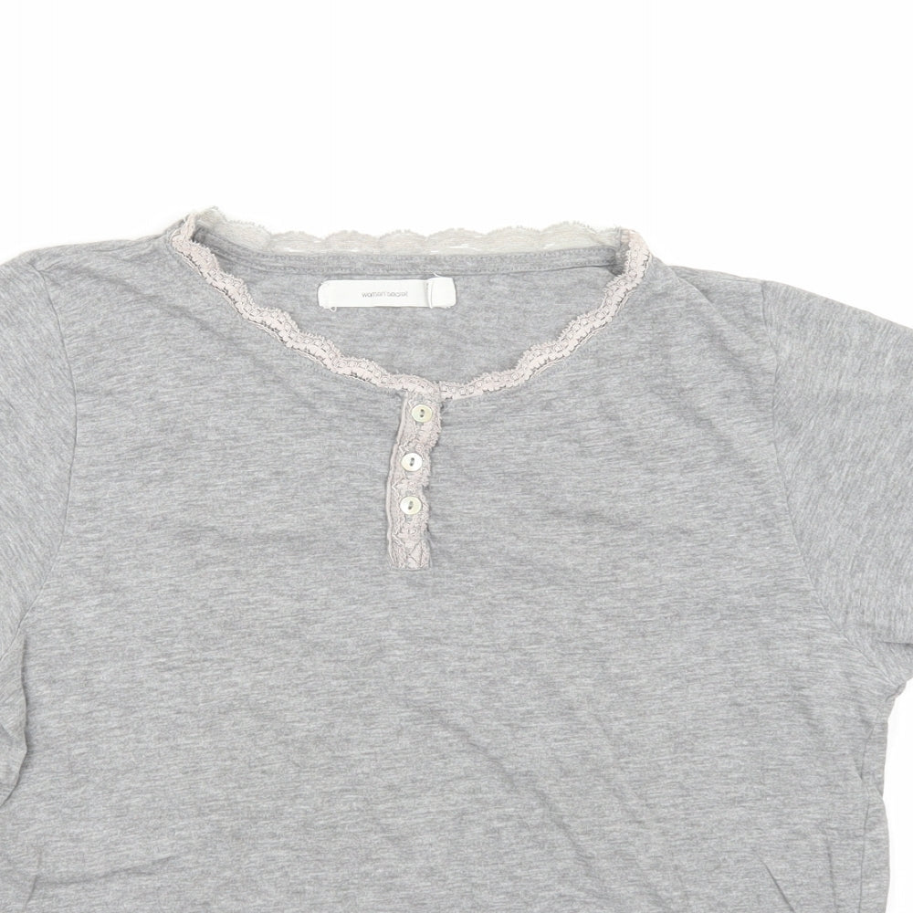 Womans Secret Womens Grey   Basic T-Shirt Size 10