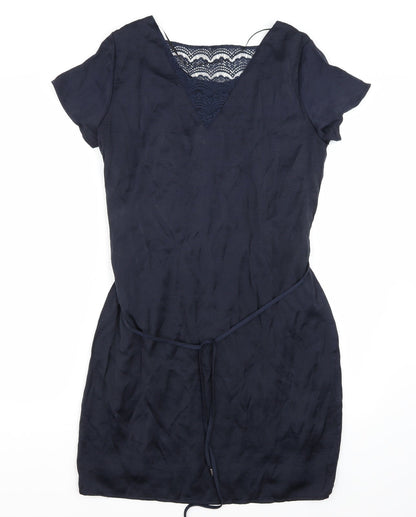 Back view of VILA women’s blue a-line, size S