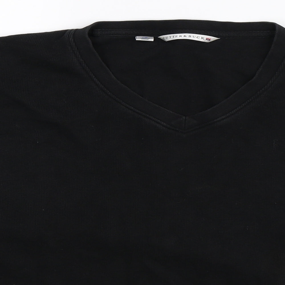 Cutter & Buck Mens Black   Pullover Sweatshirt Size L
