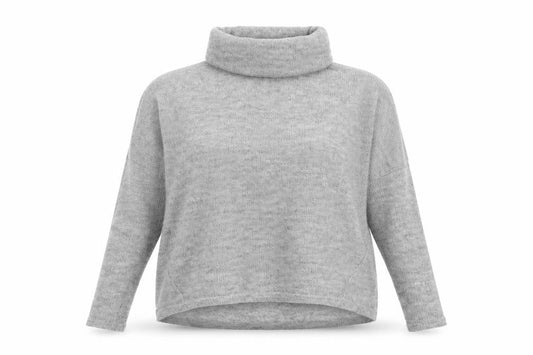 Front view of Atmosphere women’s grey knit jumper, size S