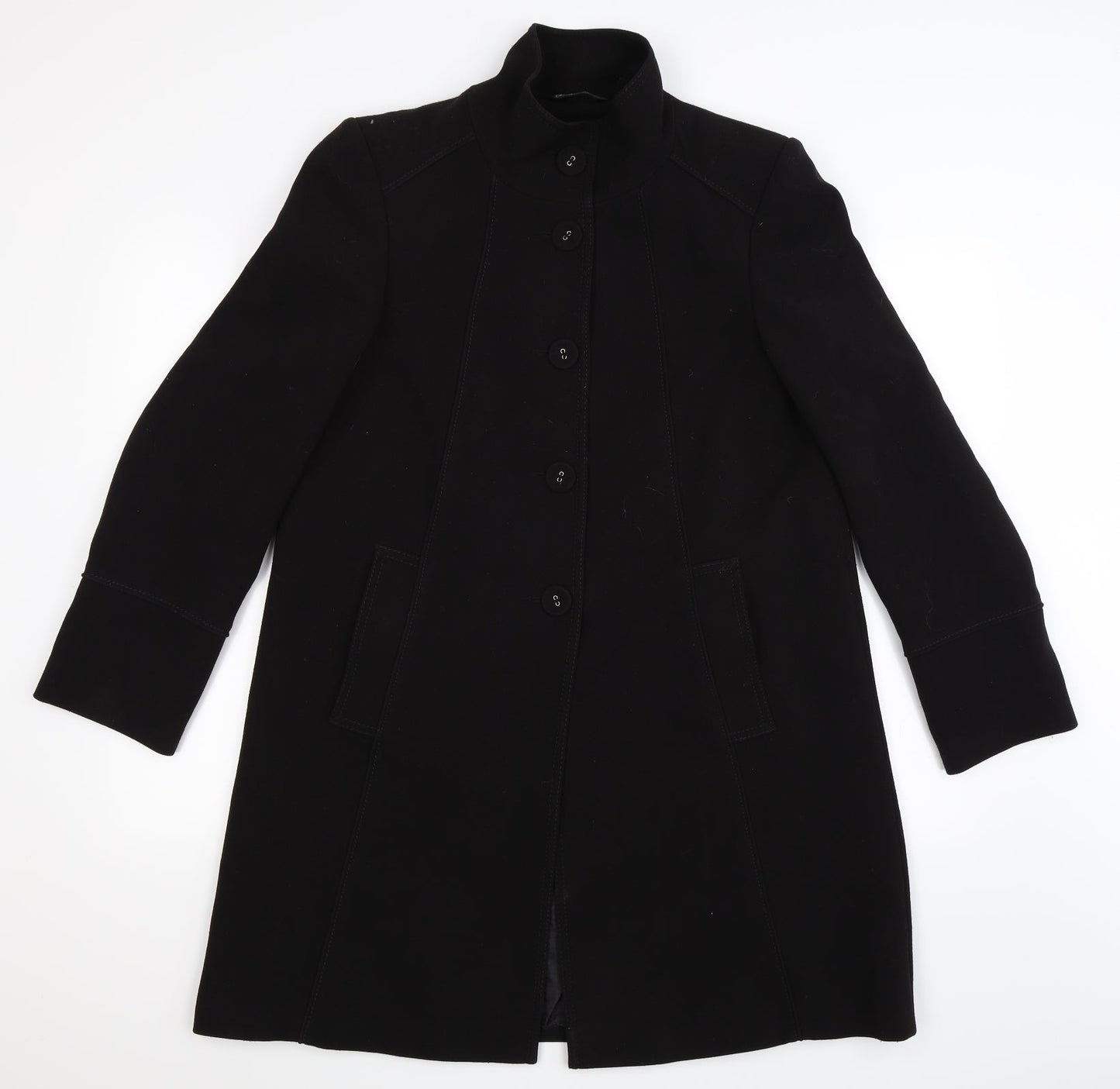 BHS Womens Black   Overcoat Coat Size 12