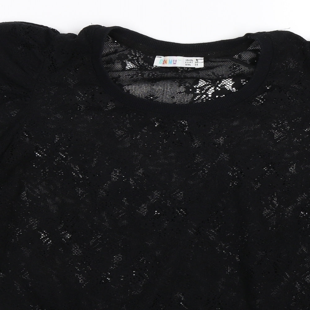 Denim Co Womens Black  Knit Pullover Jumper Size 8
