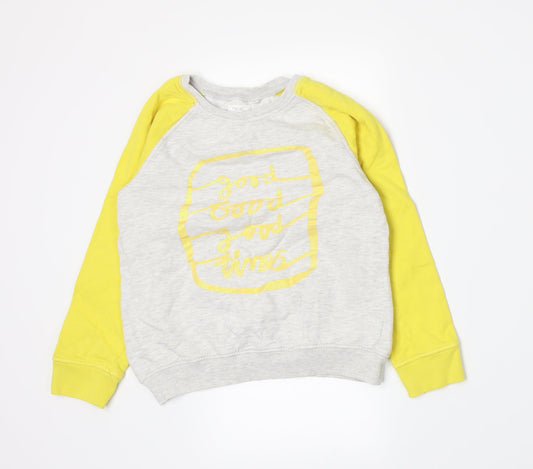 NEXT Girls Yellow  Jersey Pullover Sweatshirt Size 10 Years
