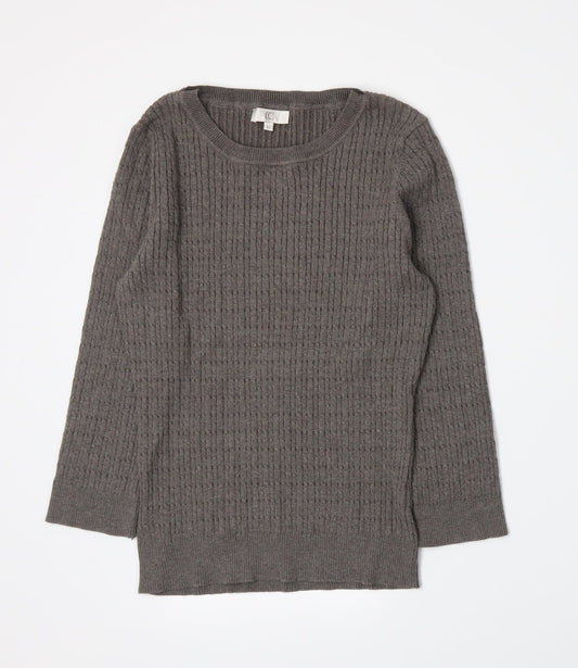 CC Womens Brown  Knit Pullover Jumper Size M