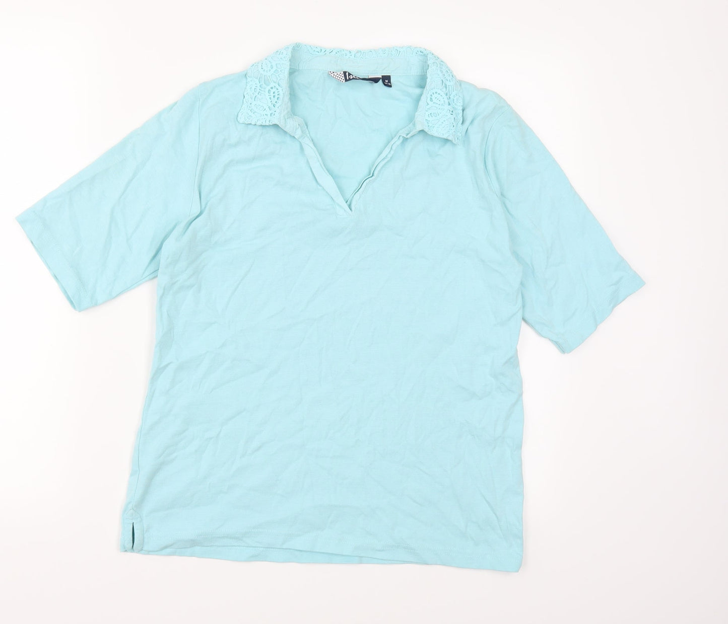 Isle Essentials Womens Blue   Basic T-Shirt Size M