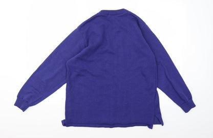 Back view of Reflect women’s blue knit jumper, size L
