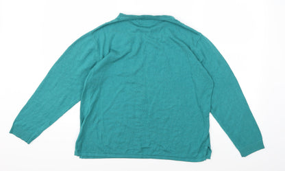 Back view of Reflect women’s green knit jumper, size L
