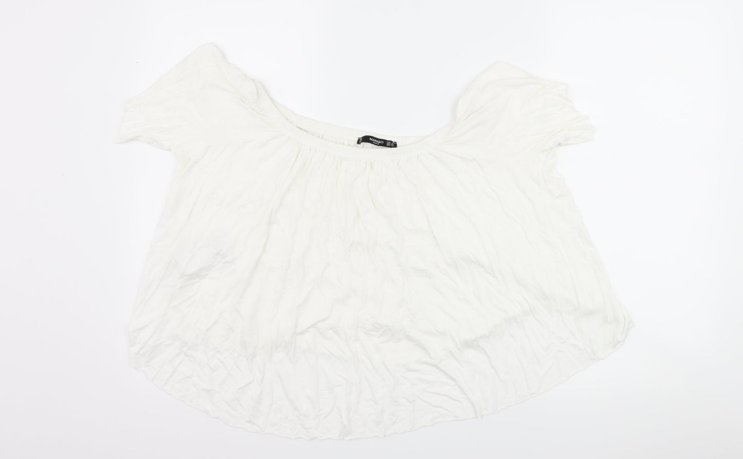 Mango Womens White   Basic T-Shirt Size S