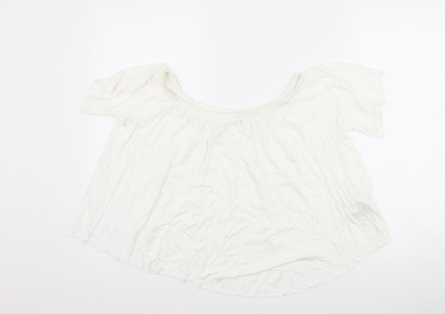 Mango Womens White   Basic T-Shirt Size S