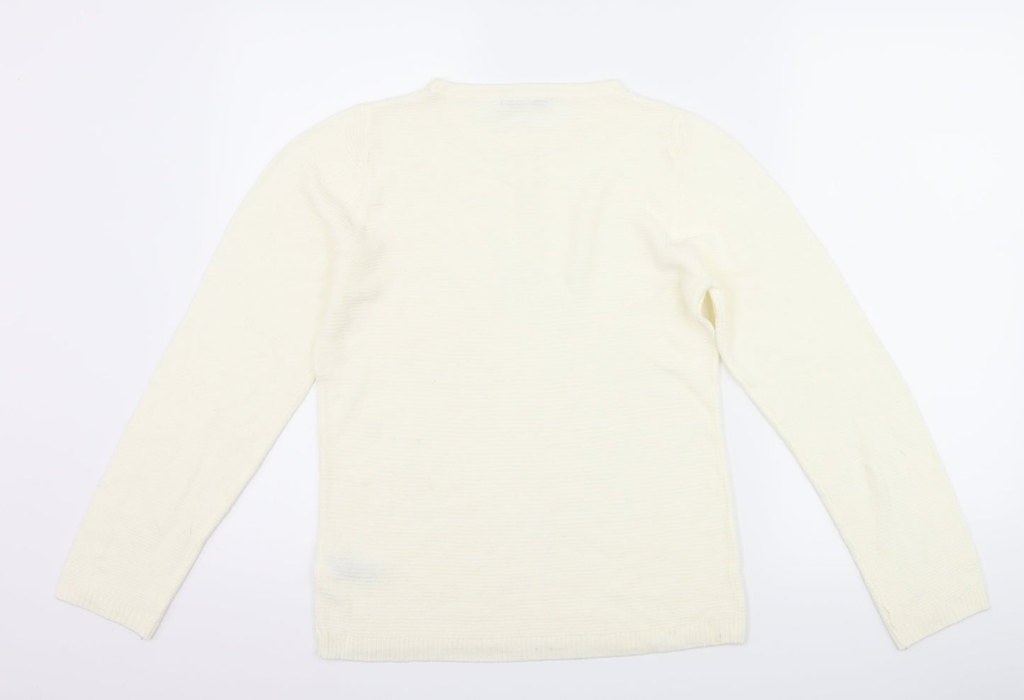 Marks and Spencer Womens Ivory   Pullover Jumper Size 8