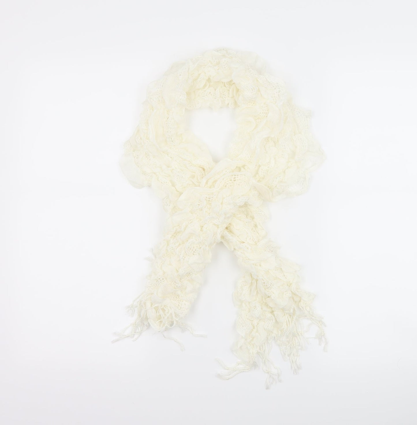 Preworn Womens Ivory    Scarf