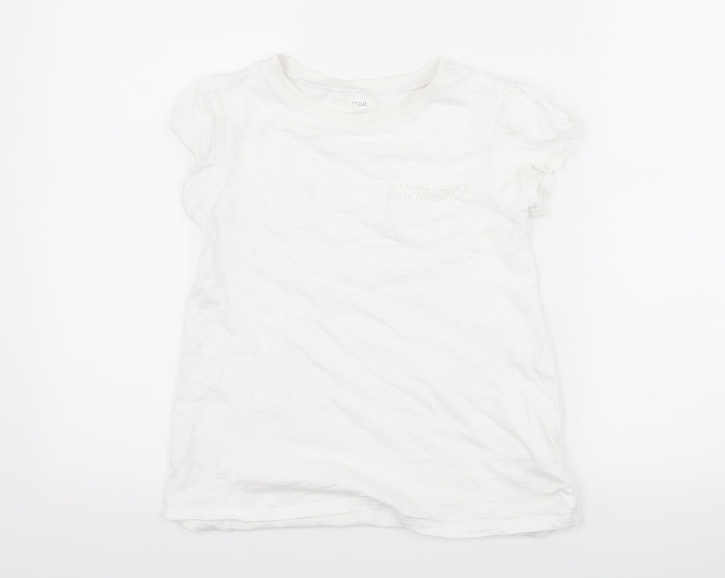 NEXT Girls White   Basic T-Shirt Size 10 Years