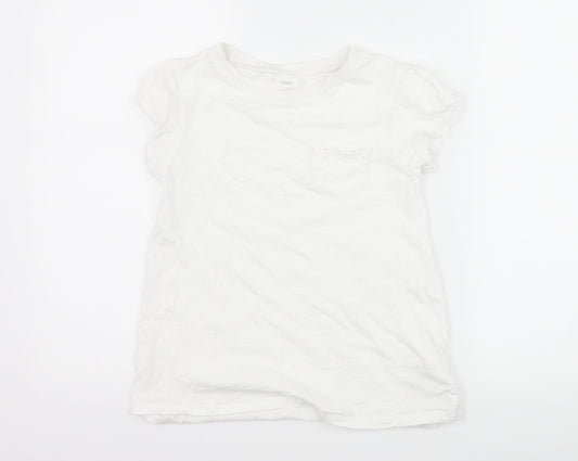 NEXT Girls White   Basic T-Shirt Size 10 Years