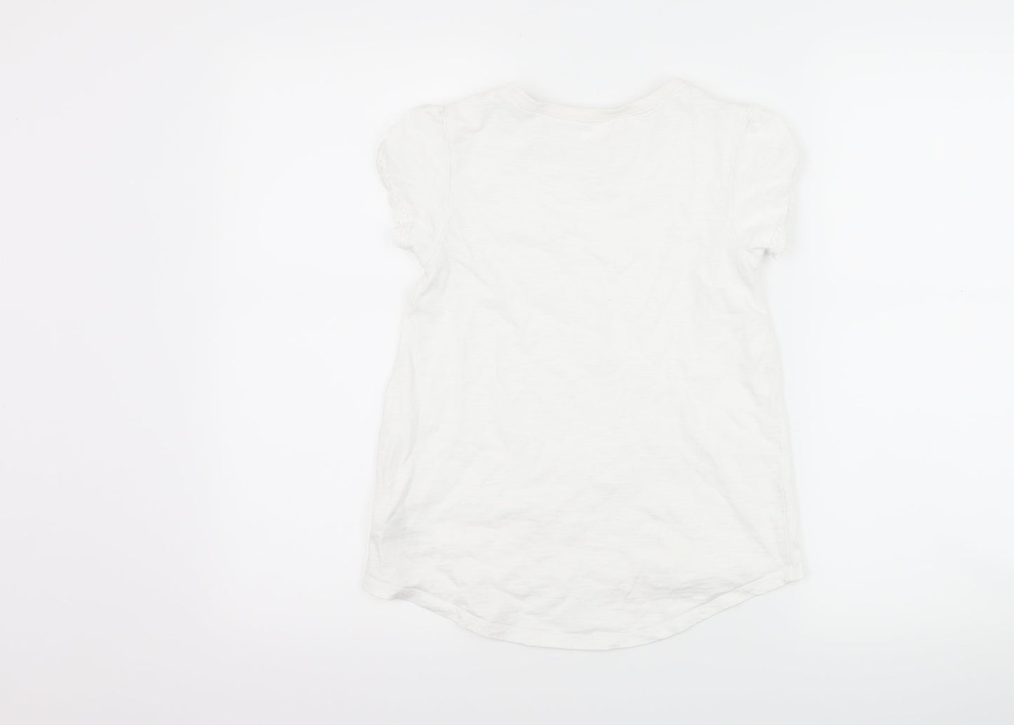 NEXT Girls White   Basic T-Shirt Size 10 Years