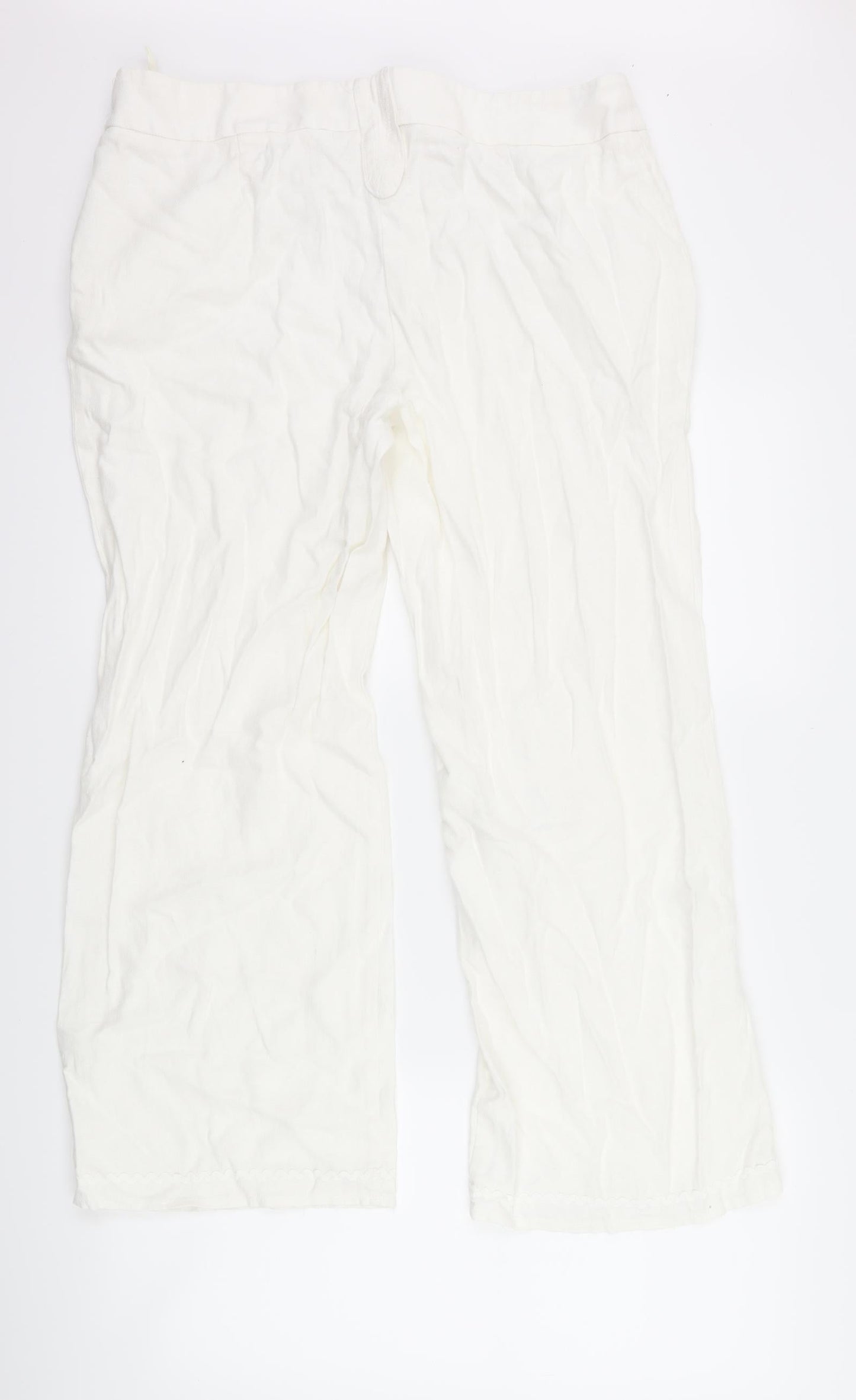 Marks and Spencer Womens White   Trousers  Size 36 L28 in