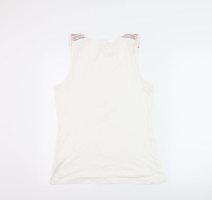 Back view of ESPRIT women’s white basic tank, size XL