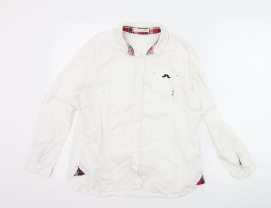 estacot Boys White   Basic Button-Up Size L