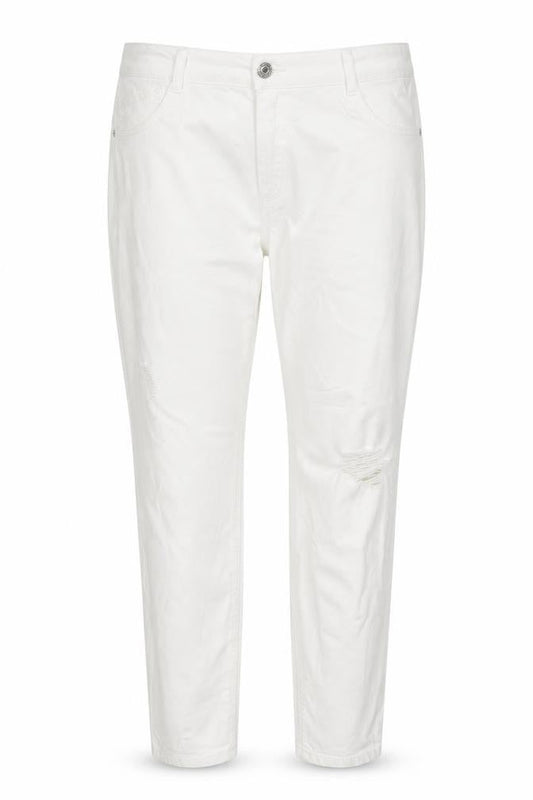 Front view of Denim women’s white skinny jeans, size UK 14, 27-inch leg
