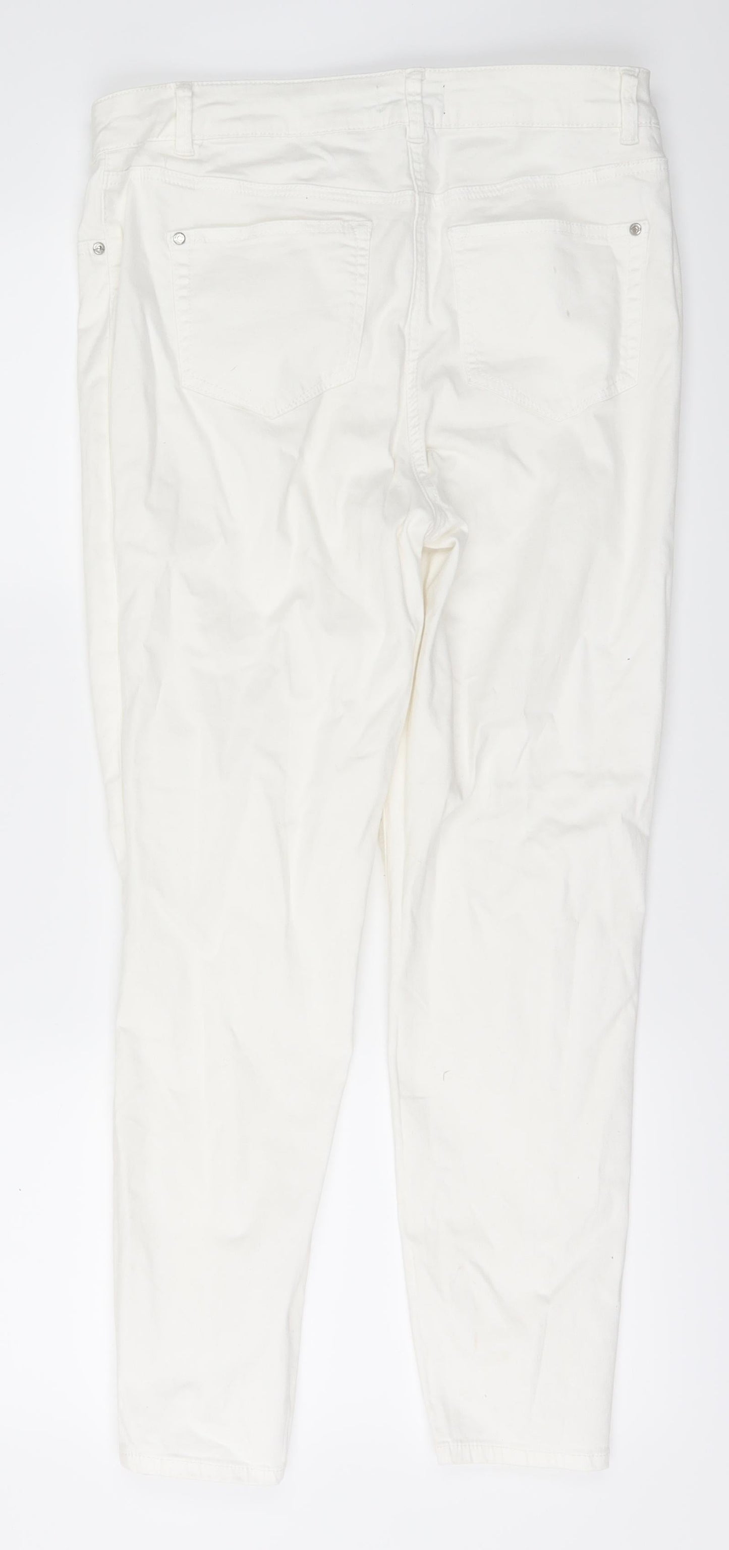 Denim Womens White   Skinny Jeans Size 14 L27 in