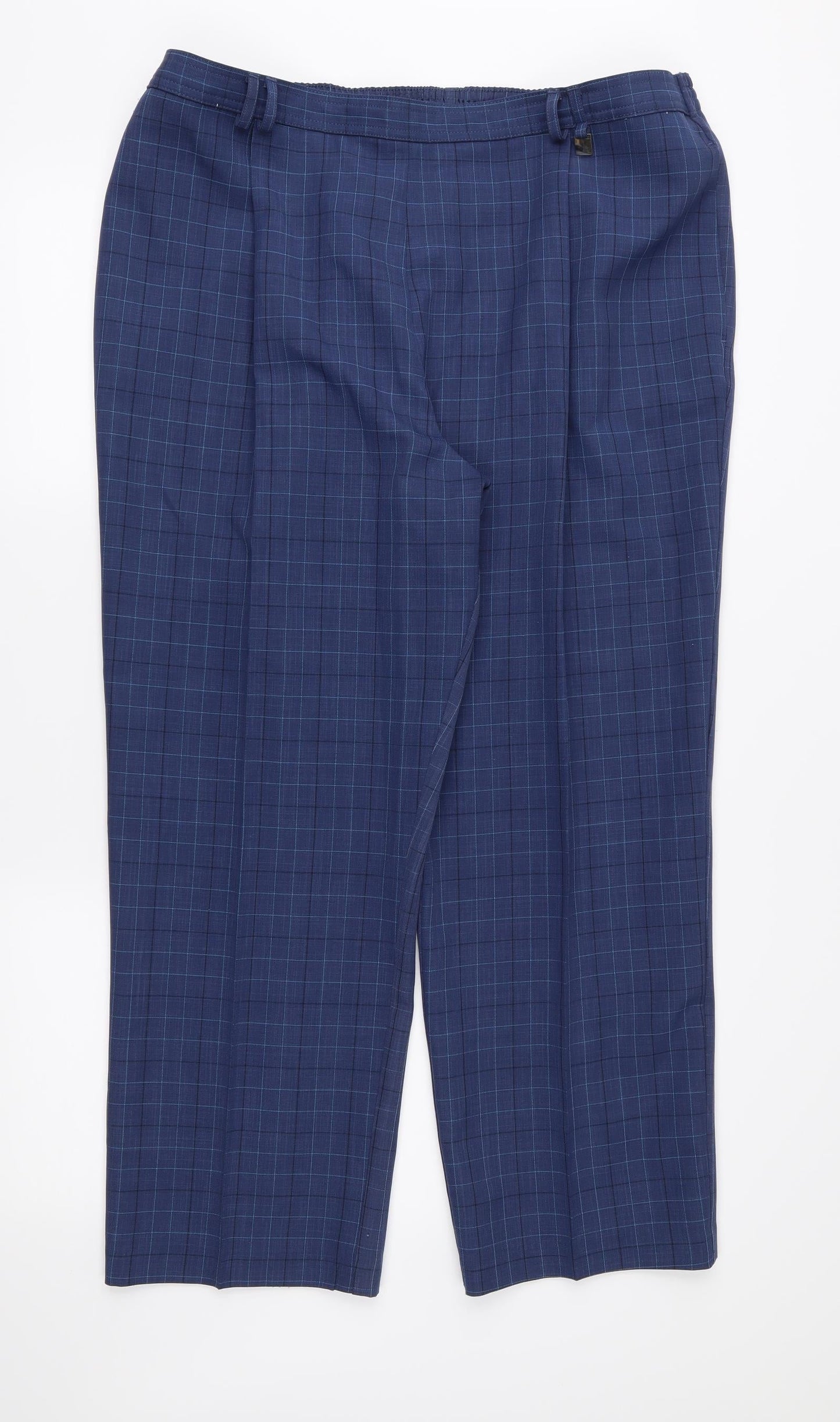 Preworn Womens Blue Check  Trousers  Size 40 in L26 in