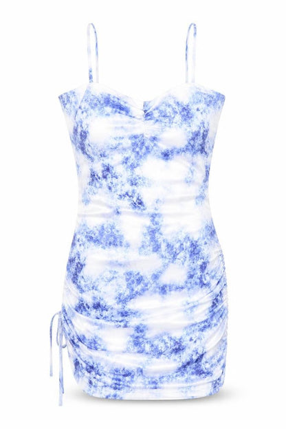 Front view of SHEIN women’s blue bodycon, size L